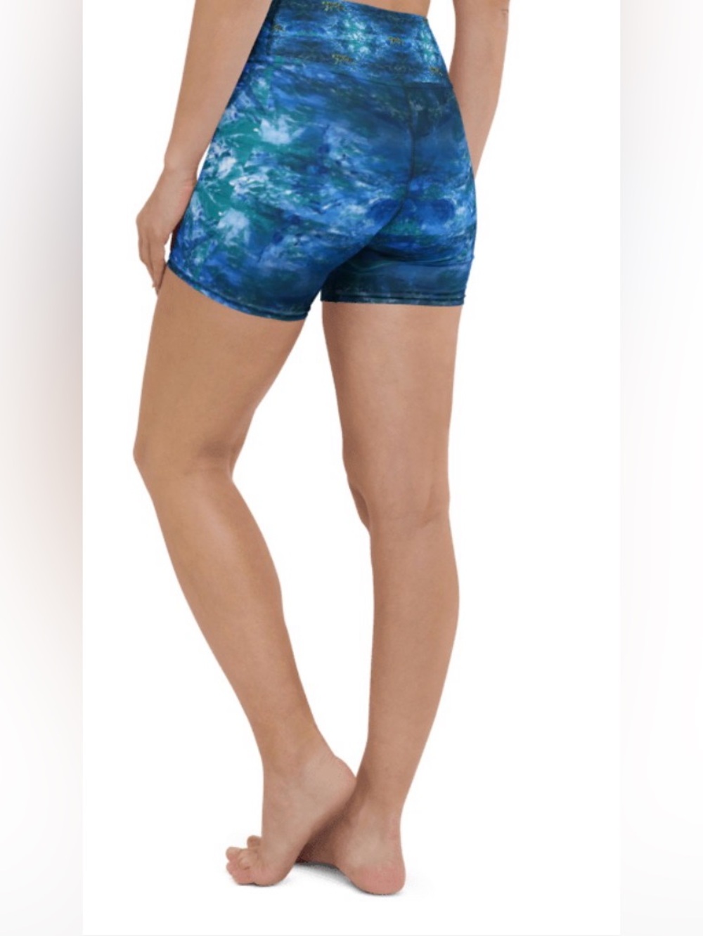 Blue Teal Tie-Dye Athletic Bike Shorts. Extremely Soft & comfy. JRock Original